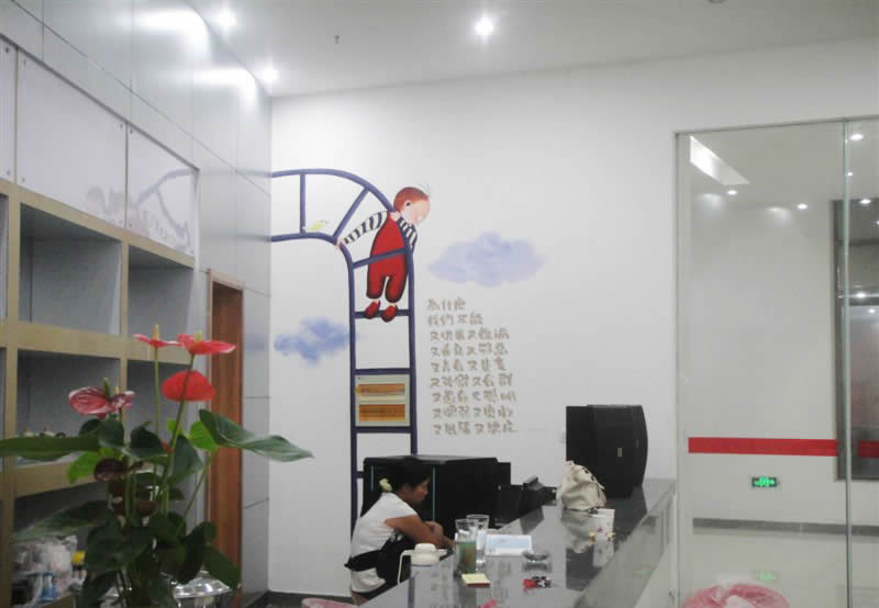 温州宾馆手绘墙