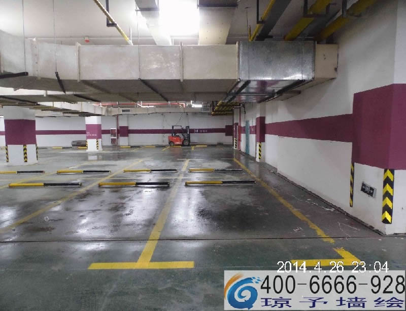 江干地下车库指示牌墙绘