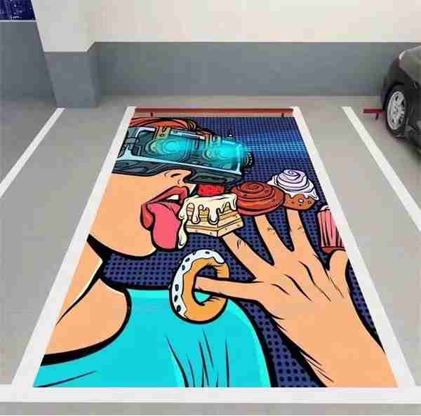 宁波琼予（墙绘手绘）（墙体广告）有限公司宁波停车位 手绘 彩绘